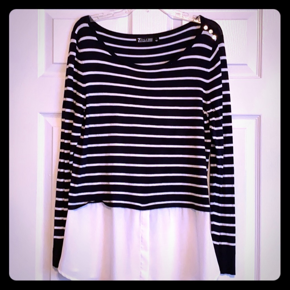 Mixed Material Blouse